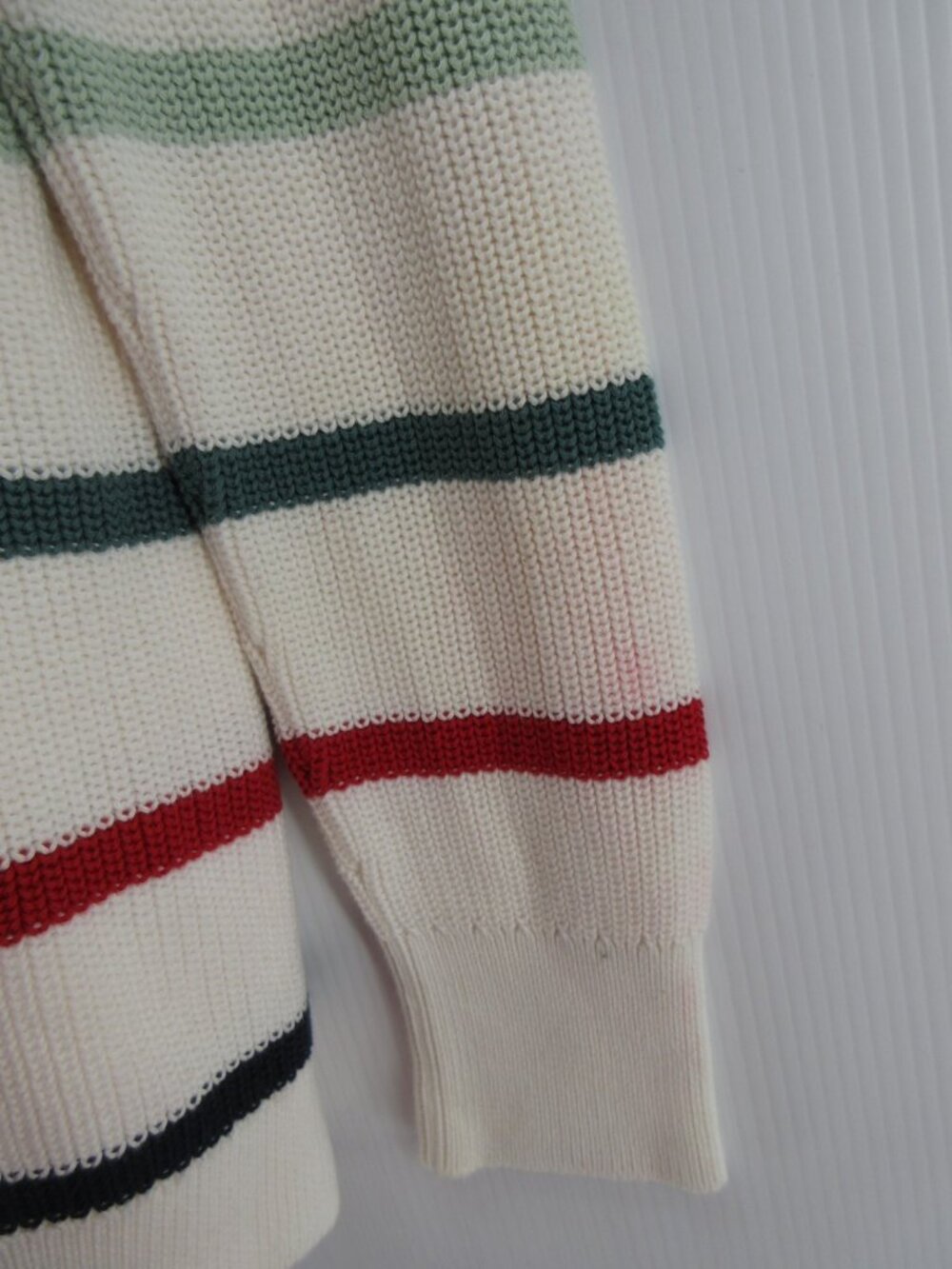 Barbour Sweater XL Shoreward Knit Nautical Breton Striped Chunky * - Picture 12 of 16